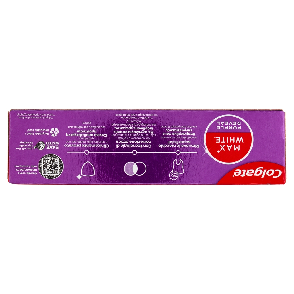 Colgate dentifricio sbiancante Max White Purple Reveal 75 ml